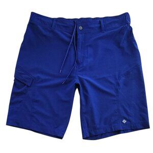 Columbia Omni Shield Advanced Repellency Cargo Shorts Royal Blue Men's Sz Large